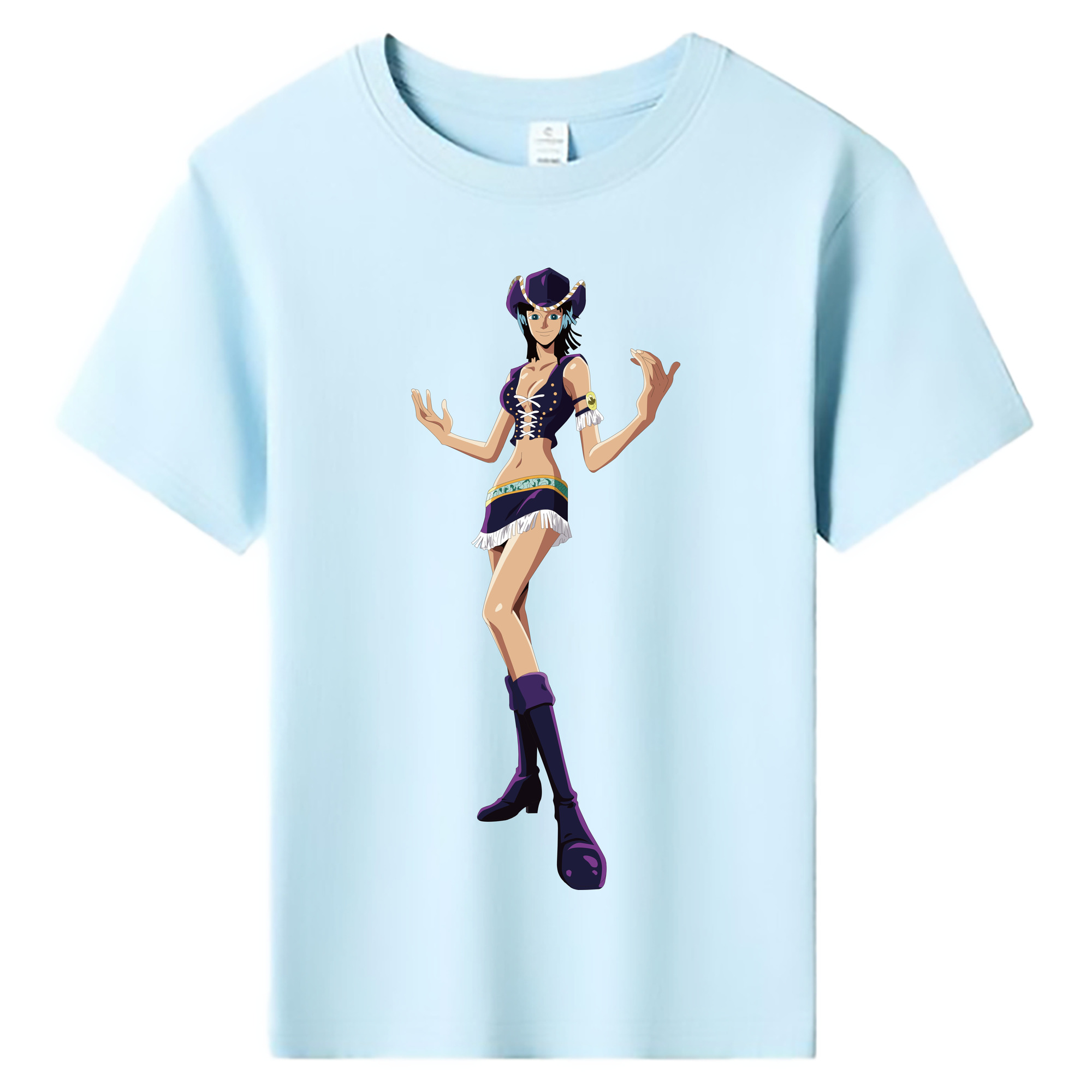 ワンピース ニコ・ロビン ONE PIECE Nico Robin 綿100％キッズTシャツ（フロントプリント）